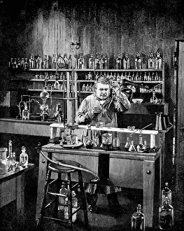 Menlo: Drawing Thomas A. Edison At Work