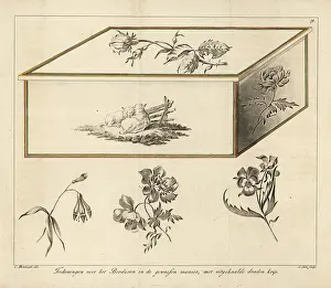 Interior Decoration: Drawings for embroidery designs in drawn-thread