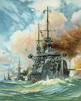Dreadnought: A Dreadnought firing her great guns