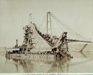 Dredge: A dredge and workers in