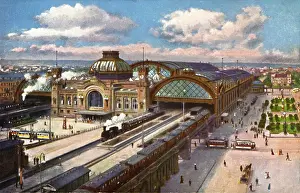 Terminals: Dresden central station, 1910
