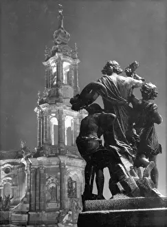 Hofkirche: Dresden at night, 1937