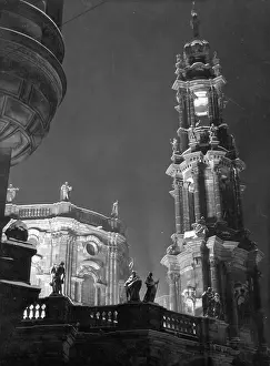 Hofkirche: Dresden by night, 1937