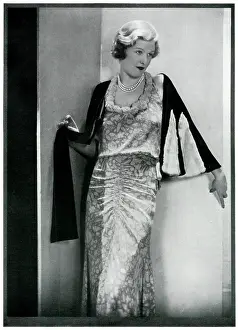 Romaine: Dress and cape by Molyneux, 1932