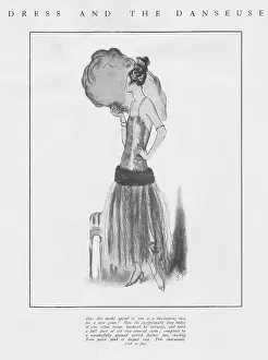 Danseuse: Dress and the Danseuse - beautiful model sketched in Paris b