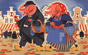 Clothed: Two Dressed Pigs