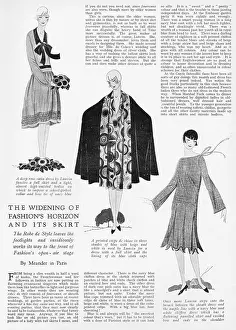 Widening: Three dresses from Lanvin illustrating the widening