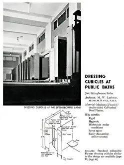 Cubicles: Dressing cubicles at public baths, Sittingbourne, Kent