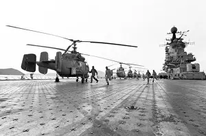 Minsk: Drill on Minsk aircraft carrier, 1982