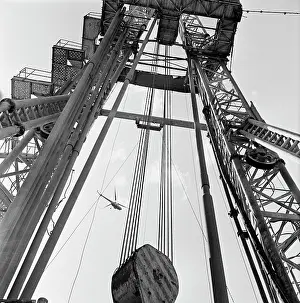 Derricks: Drilling derricks in Irkutsk region, 1967