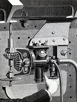 Blackfriars: Drilling machine worked by hydraulic power distributed