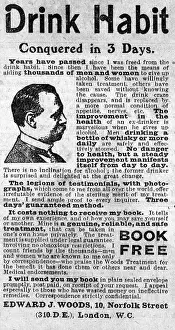 Cured: DRINK HABIT CURED 1919