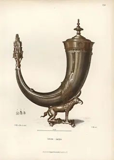 Iilustration: Drinking horn from the 15th century