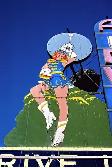Majorette: Drive-in, theater, sign