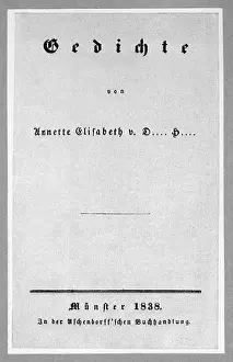 Hulshoff: Droste-Huelshoff, Annette von, German author