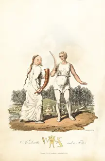 Runes: A Drotte and a Fola, priest and priestess of the