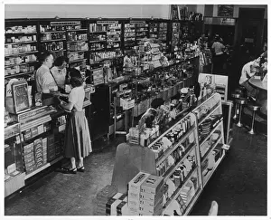 Stocked: Drugstore - circa 1950