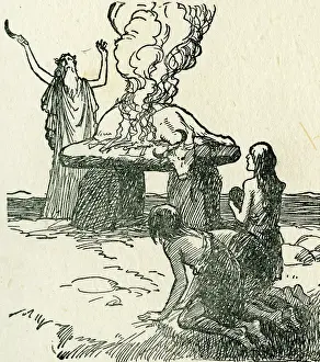 Believers: A Druid in Ancient Britain sacrificing an Ox