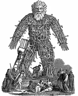 Priests: Druids making human sacrifice to their gods, based