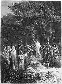 Druidism: Druids performing sacrifice