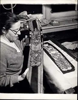 Yeomen: Drum Major's sash and dirks, preparing for Coronation