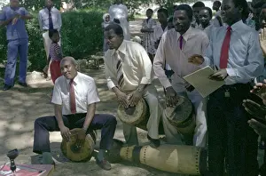 Kavango: Drummers at Kavango Mission Station 2, Kavango, Andrew