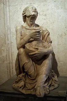 Sandals: Drunk old woman. Sculpture. Marble. Capitoline Museums. Rome