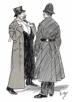 Dishevelled: Drunken Gentleman requesting a clove off a Policeman