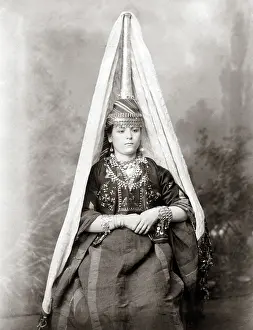 Lebanon: Druse bride, Mount Lebanon, circa 1880s