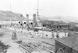 Lushunkou: Dry dock in Port Arthur, 1904/1905