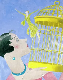 Dryden Collection: DRYDEN/DIE DAME/7/CAGE