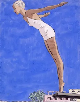 Dryden Collection: DRYDEN/DIVING GIRL/90