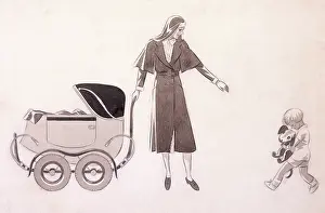 Dryden Collection: DRYDEN/NANNY & PRAM/142