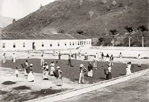 Beans: Drying coffee beans, Brazil, c.1880's