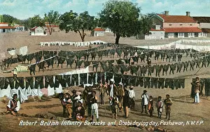 Nwfp: Drying Day at the Robert Infantry Barracks, Peshawar, NWFP