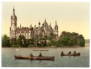 Ducal: The ducal castle, southeast side, Schwerin, Mecklenburg-Schw