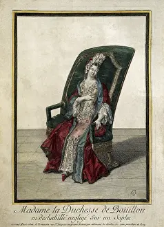 Provocative: The Duchess of Bouillon posing as deshabille