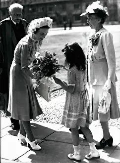 Majesties: Duchess of Gloucester receiving bouquet