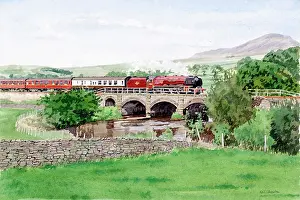 Wharton: Duchess of Hamilton crosses the river Ribble
