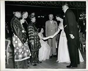 Curtsey: Duchess of Kent meets Malayan Sultans, Dorchester Hotel