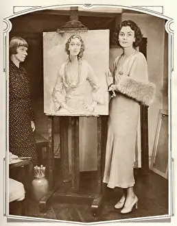 Leinster: The Duchess of Leinster with her portrait