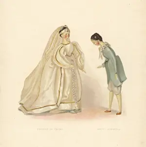 Leontine: Duchess of Parma and Count Almaviva dolls dressed