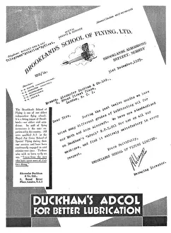 Duckham: Duckhams Adcol Testimonial From Brooklands Flying School