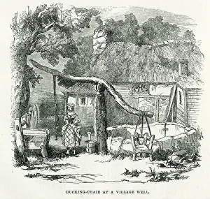 Ducking: Ducking chair at a village well