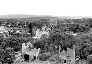 C1955: Dudley, panoramic view from Castle Keep c1955