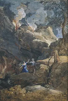 Mithology: DUGHET, Gaspard (1615-1675). Orpheus and Eurydice