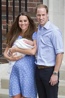 Allstar Picture Library Ltd.: The Duke And Duchess Of Cambridge With New Born Son