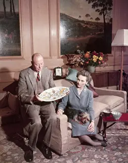 Barnwell: Duke and Duchess of Gloucester at home, 1960