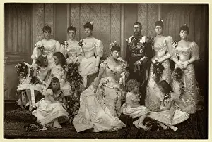 Melita: Duke and Duchess of York with bridesmaids