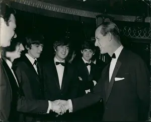 Presentations: Duke of Edinburgh with The Beatles, London